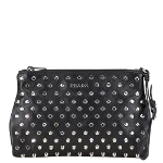 Black Leather Prada Clutch