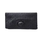 Black Leather Bottega Veneta Clutch