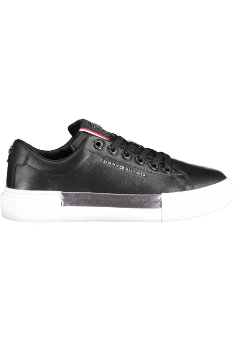 Black Cotton Tommy Hilfiger Sneakers
