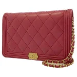 Red Leather Chanel Wallet