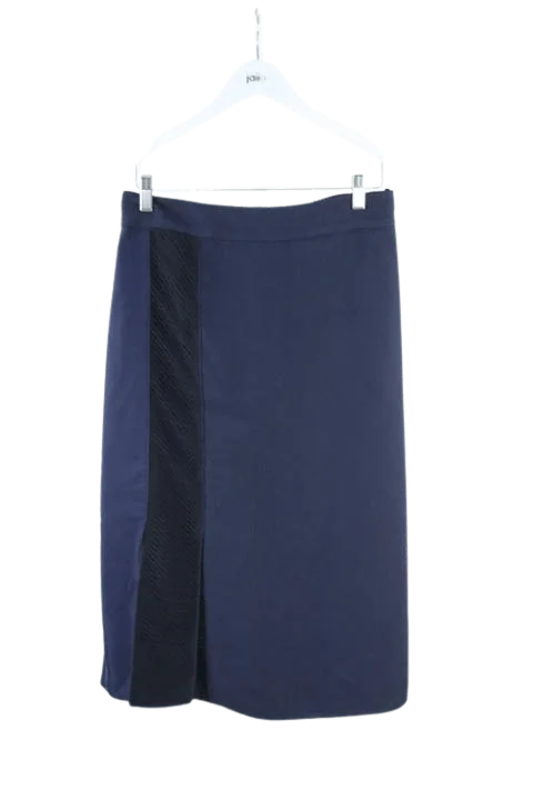 Blue Silk Nina Ricci Skirt