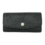 Black Leather Louis Vuitton Key Pouch