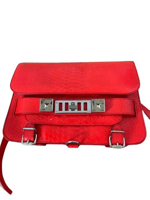 Red Leather Proenza Schouler Shoulder Bag