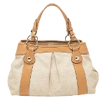 Beige Canvas DKNY Tote