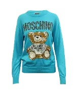 Blue Cotton Moschino Sweatshirt