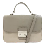 Grey Leather Miu Miu Handbag