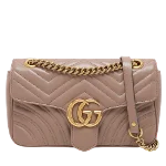 Beige Leather Gucci Marmont