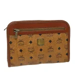 Brown Leather MCM Clutch