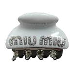 White Plastic Miu Miu Hair Accessory