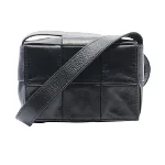 Black Leather Bottega Veneta Crossbody Bag