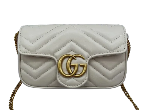White Leather Gucci Crossbody Bag