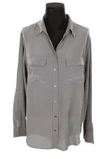 Grey Silk Equipment Shirt