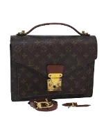 Brown Canvas Louis Vuitton Monceau