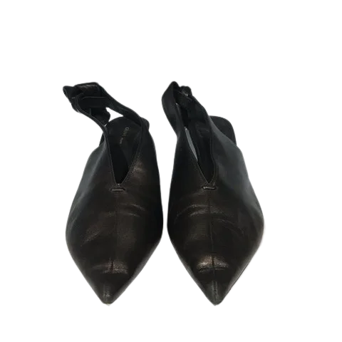Black Leather Celine Sandals