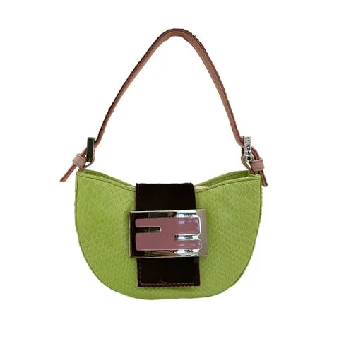Green Leather Fendi Handbag