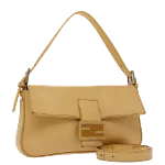 Beige Leather Fendi Baguette