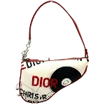 Multicolor Canvas Dior Saddle Bag