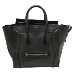 Black Leather Celine Luggage