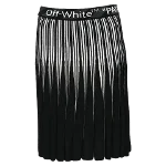 Black Fabric Off White Skirt