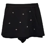 Black Polyester Maje Shorts