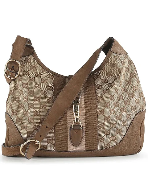 Brown Canvas Gucci Jackie