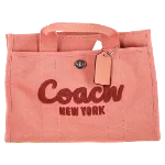 Pink Canvas Coach Tote