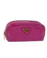 Pink Canvas Prada Pouch