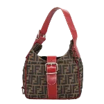 Brown Canvas Fendi Shoulder Bag