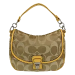 Brown Canvas Coach Handbag