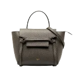 Grey Leather Celine Belt Bag