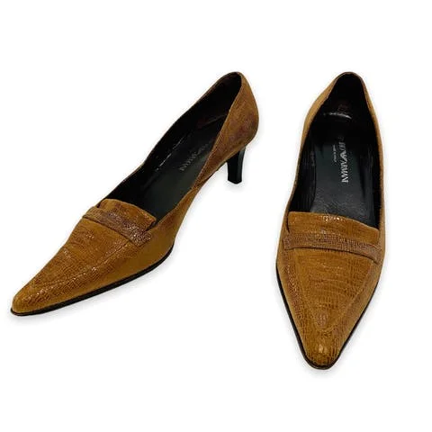 Brown Leather Armani Heels