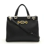 Black Leather Gucci Zumi