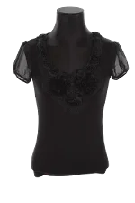 Black Cotton Roberto Cavalli Top