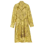 Yellow Silk Oscar de la Renta Coat