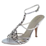 Silver Leather Baldinini Sandals