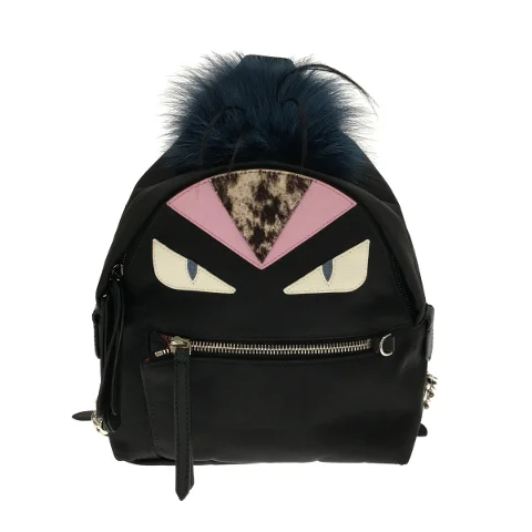 Black Canvas Fendi Backpack