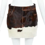 Brown Leather Yves Saint Laurent Shorts