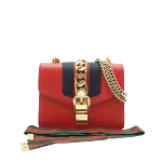 Red Leather Gucci Sylvie