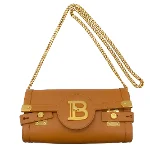 Brown Leather Balmain Handbag