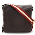 Brown Leather Bally Shoulder Bag