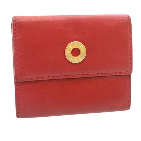 Red Leather Celine Wallet