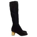 Black Suede Louis Vuitton Boots