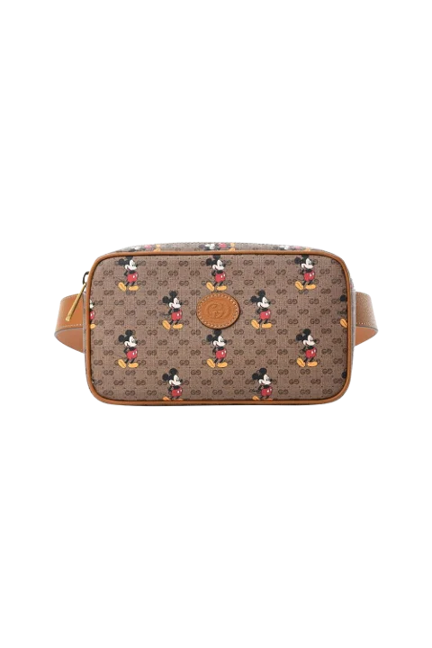 Brown Canvas Gucci Belt Bag