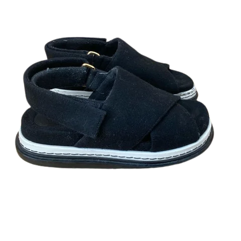Black Wool Marni Sandals