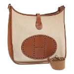 Beige Canvas Hermès Evelyne