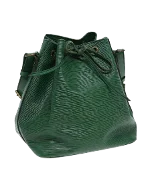 Green Leather Louis Vuitton Petit Noe