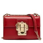 Red Leather Dolce & Gabbana Shoulder Bag