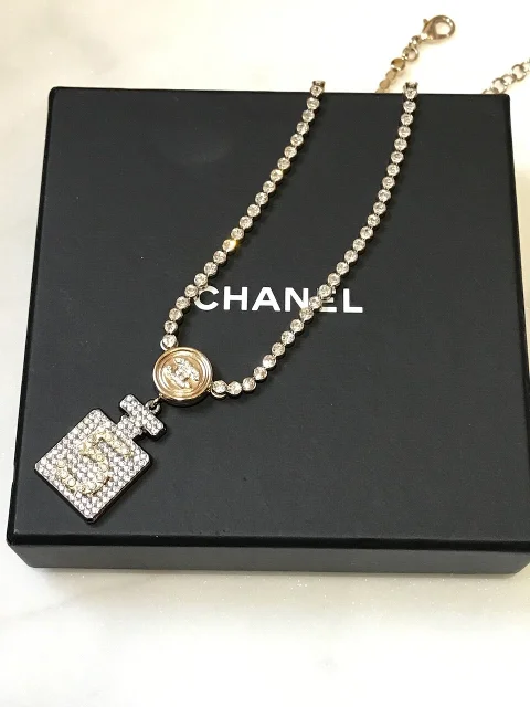 Silver Yellow Gold Chanel Necklace