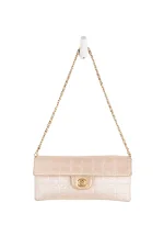 Gold Fabric Chanel Handbag