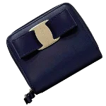 Navy Leather Salvatore Ferragamo Wallet